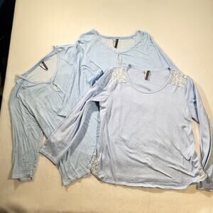 Jaclyn Intimates Sleep Shirt Woman's Large LOT OF 3 Tops Rayon Spandex Blend